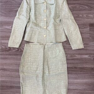 Kelly Graham Textured Green Suit Set